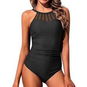 Holipick Women High Neck One Piece Swimsuit Tummy Control Halter swimsuit XL NWT